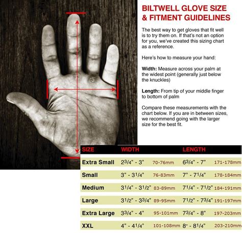Glove Sizing and Fit Biltwell Bridgeport Gloves